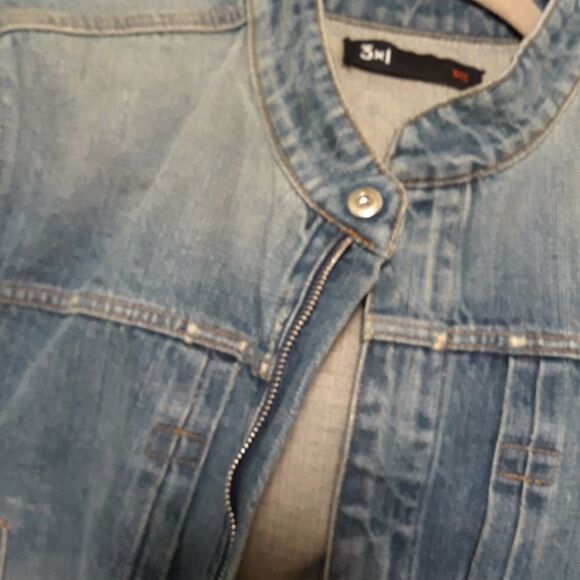 3x1 NYC denim Jean's jacket cropped sz.L/M/S - Picture 6 of 8